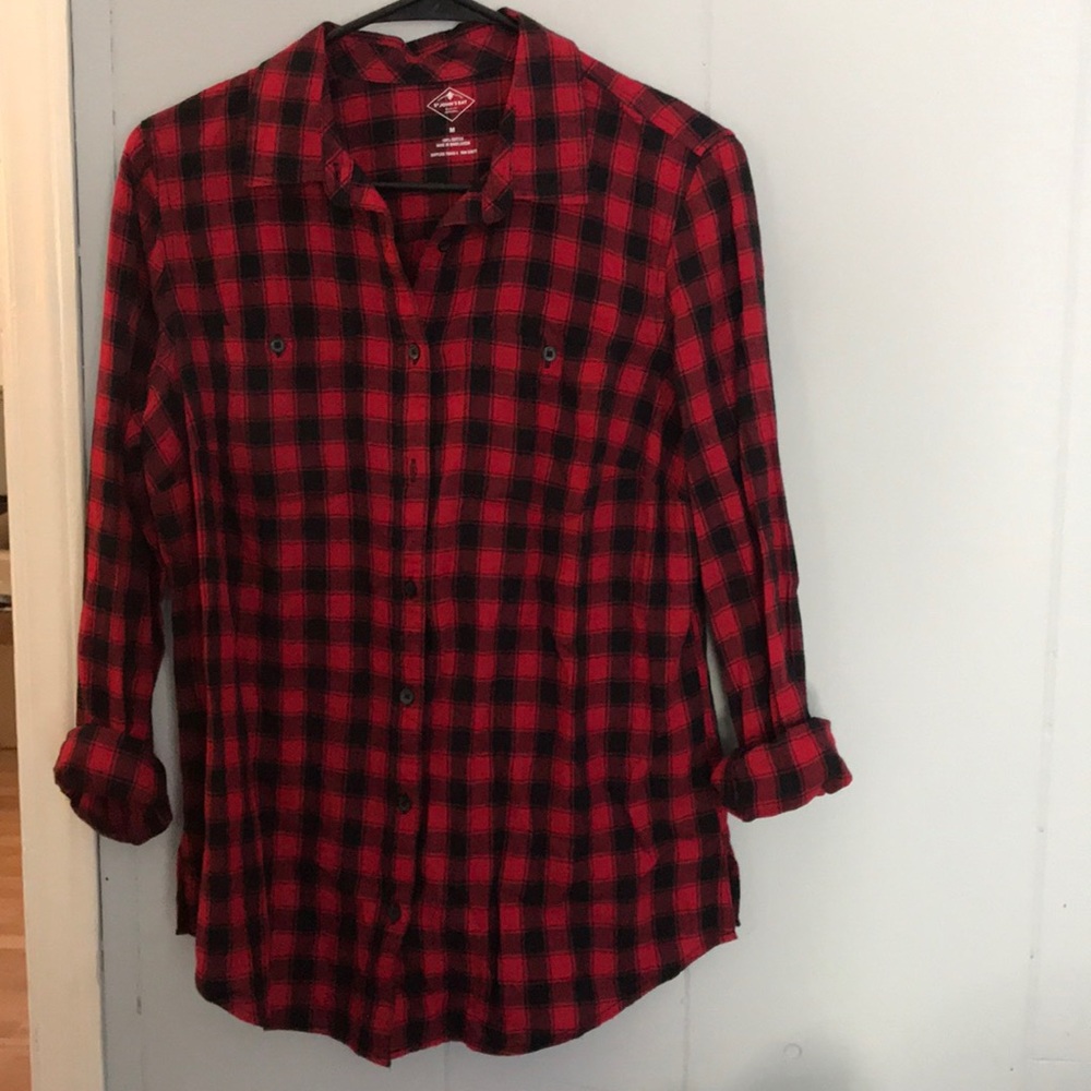 St John Bay reb Black flannel medium like new